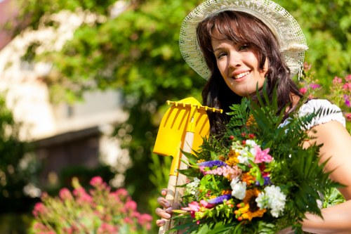Improved garden drainage system helping water flow away